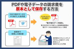 PDF等の電子請求書を原本として保存する方法