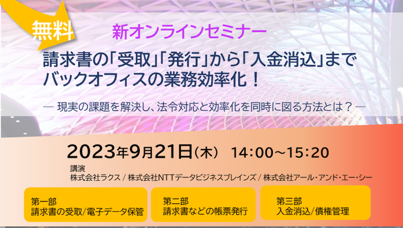 請求書の「受取」「発行」から「入金消込」までバックオフィスの業務効率化！