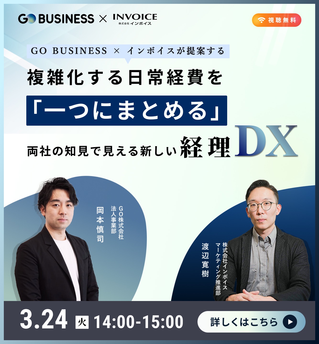 GO BUSINESS × インボイスが提案する   複雑化する日常経費を「一つにまとめる」両社の知見で見える新しい経理DX
