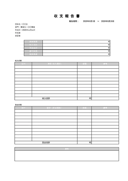 収支報告書